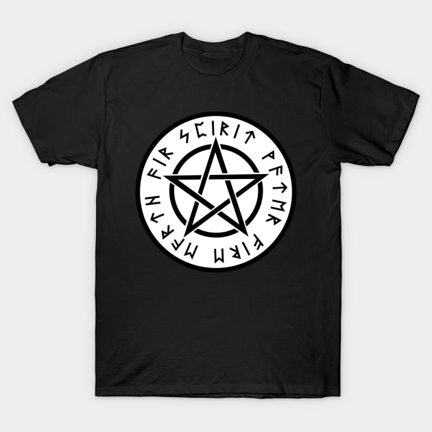 Runic pentagram T-Shirt by kaliyuga